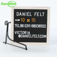 wholesale slotted white frame felt letter boards 10x10 with canvas bags for kid goods